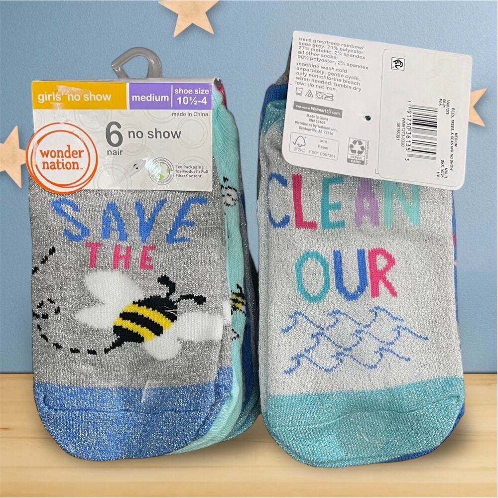 Wonder Nation Girl’s Socks NWT Size M